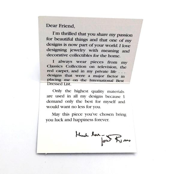 Vintage Rare Joan Rivers Classic Collection Pendant Beaded Black CZ Necklace - Picture 5 of 5